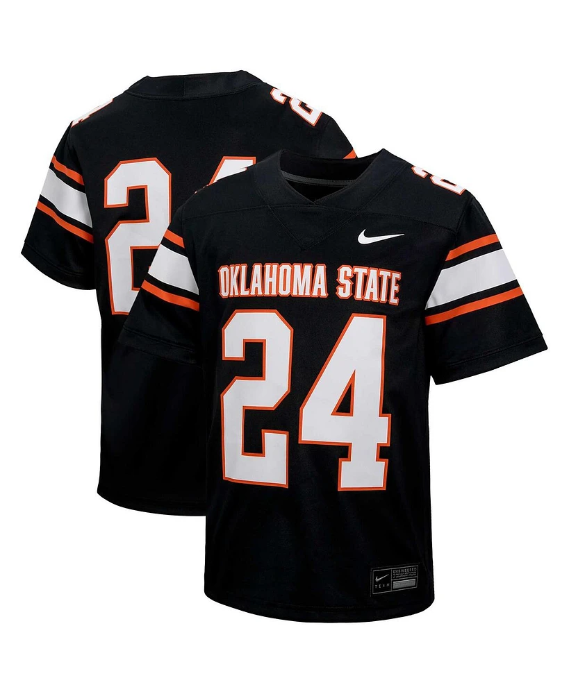 Nike Big Boys and Girls 24 Black Oklahoma State Cowboys Untouchable Football Jersey