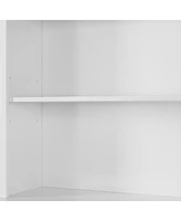 Gaomon Bookcases with 2 Doors and 1 Drawer, Floor Standing Display Storage with Open Shelves