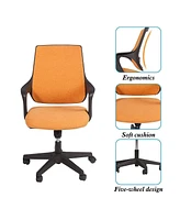 Slickblue Mid Back Swivel Office Chair Ergonomic Desk Chair with Armrests for Home & Computer Workspace