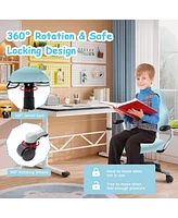 Slickblue Ergonomic Kids Study Desk Chair Adjustable Height Mesh Mid-Back Swivel for Children