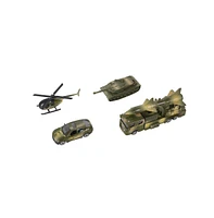 Slickblue Pretend Military Gasoline Station Toy Set for Toddlers Includes Cars for Imaginative Play