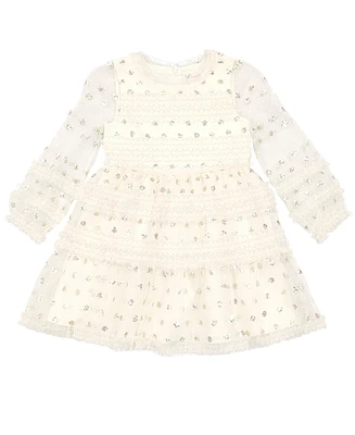 Nannette Toddler & Little Girls Mesh Sequin Dress