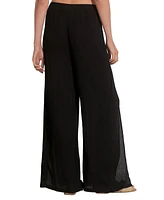 Elan Women's Wrap Wide-Leg Drawstring Pants