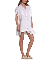 Elan Women's Cotton Collared Button-Down Dress