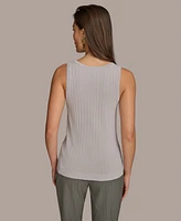 Donna Karan New York Women's Scoop Neck Rib Knit Tank Top