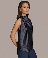 Donna Karan New York Women's Sequin-Embellished Satin Tank Top