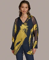 Donna Karan New York Women's Metallic Print Tunic