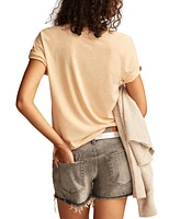 Lucky Brand Women's Metallic Born Crewneck Tee