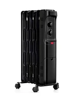 Skonyon 1500W Oil Filled Portable Radiator Space Heater with Adjustable Thermostat-Black