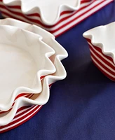 Coton Colors Stripe 8" Ruffle Pie Dish