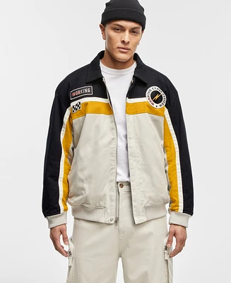 Mode of One Men's Twill Racer Jacket, Exclusively at Macy's