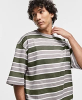 Mode of One Men's Relaxed-Fit Stripe T-Shirt, Exclusively at Macy's