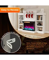 Sugift 23 Inch 3-Sided Electric Fireplace 1500W Recessed Fireplace Insert