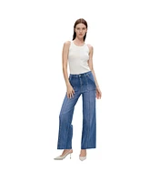 Bayeas Women's Jess High Rise Relaxed Straight Jeans