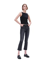 Bayeas Women's Elaine High Rise Crop Flare Jeans