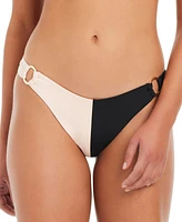 Red Carter Women's Two-Tone O-Ring Bikini Bottom