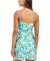 Red Carter Women's Printed Cutout Dress Swim Cover-Up
