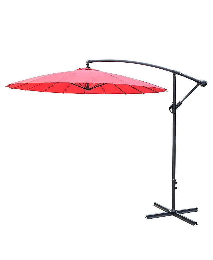 Slickblue Offset Hanging Market Patio Umbrella Easy Tilt Adjustable for Backyard and Outdoor Use