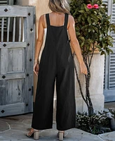 Cupshe Women's Square Neck Straight Leg Overalls