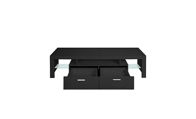 Slickblue Modern Led Tv Stand with Storage Entertainment Center Tv Cabinet with Drawer for Stylish Organization