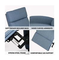 Slickblue Fabric Recliner Chair – Adjustable Single Sofa for Home Theater and Reading Living Room & Bedroom