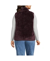 Lands' End Plus Size Cozy High Pile Fleece Vest