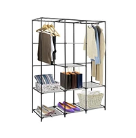 Slickblue Free-Standing Portable Clothes Closet – Durable Non-Woven Fabric for Organized Storage