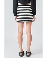 Grey Lab Women's Stripe Terry Skirt