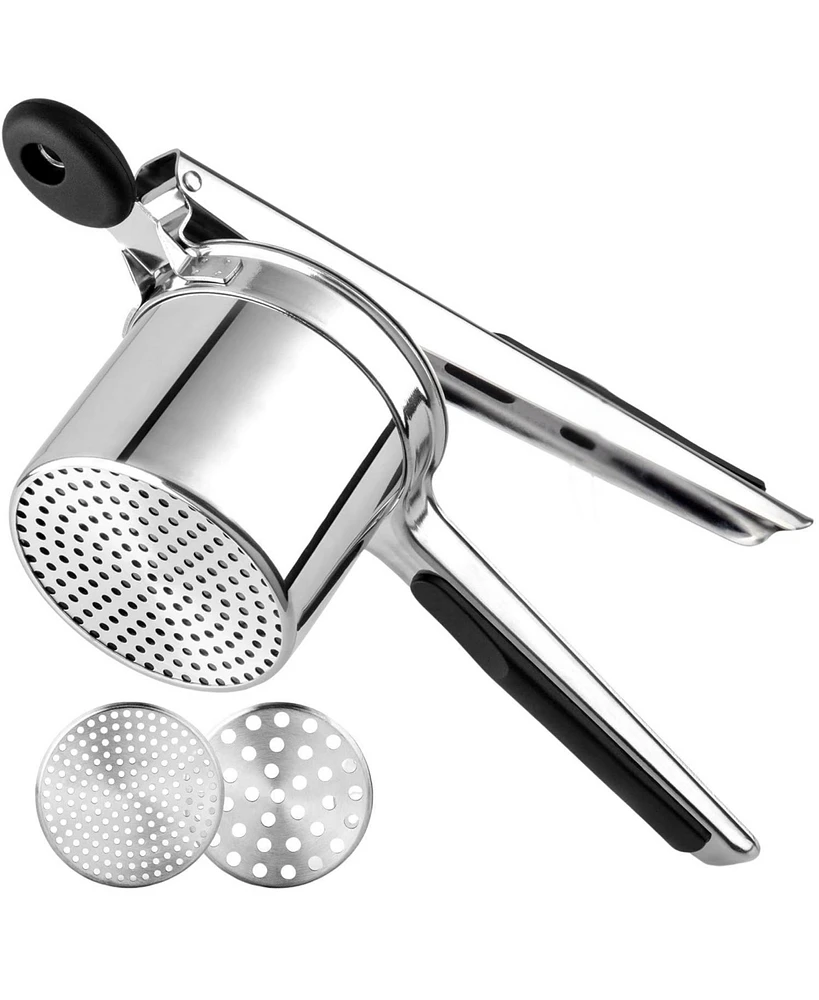 Zulay Kitchen Heavy Duty Stainless Steel Potato Ricer - 2 Discs