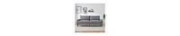 gaomon 80.7" Modern Square Armrest Cushioned Sofa With Storage Bag And Cup Holders