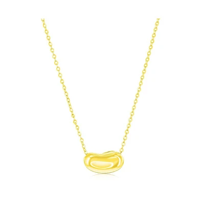 Simona Sterling Silver Bean Shaped Slide Necklace