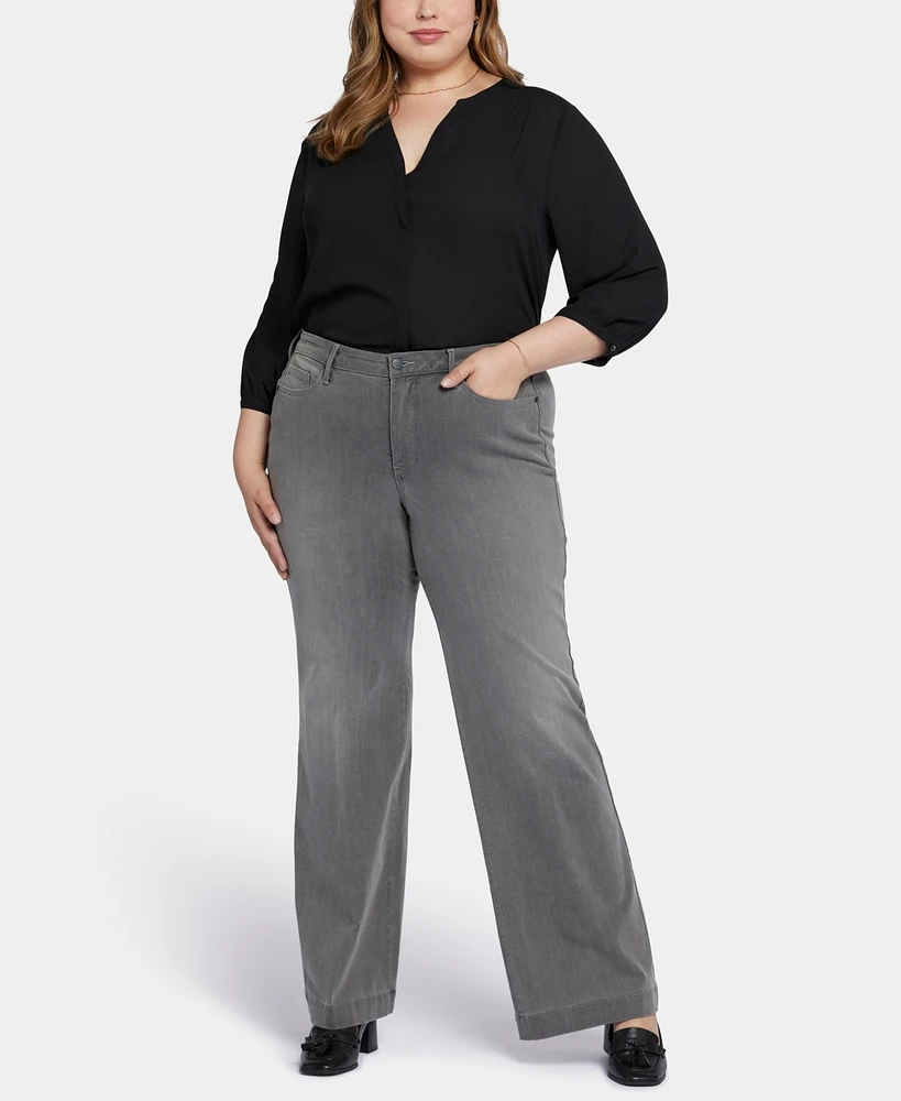 Nydj Plus Teresa Wide Leg Jeans