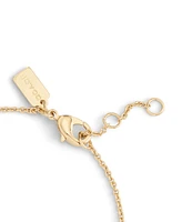 Coach Faux Stone Signature Pave Strand Bracelet