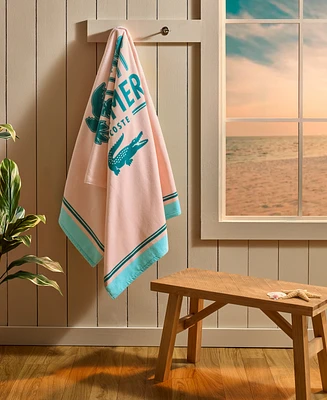 Lacoste Home Palm Tree Cotton Beach Towel, 36" x 72"