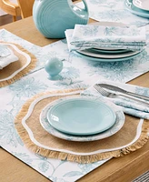 Fiesta Textured Jute Scallop Border Placemat, Set of 4