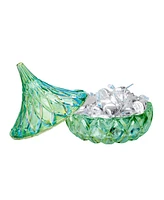 Godinger Candy Dish, Green Iridescent Hershey's Kiss