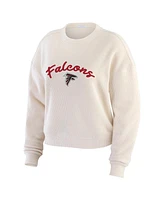 Wear by Erin Andrews Women's Oatmeal Atlanta Falcons Rib-Knit Long Sleeve T-Shirt Pants Lounge Set