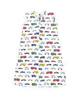 Hudson Baby Boys Cotton Sleeveless Wearable Sleeping Bag, Sack, Blanket, Going Places, 0-6 Months