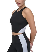 Dkny Sport Women's Colorblocked Balance Compression Tank Crop Top