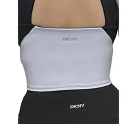Dkny Sport Women's Colorblocked Balance Compression Tank Crop Top