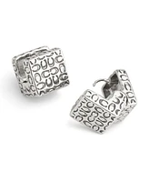 Coach Signature Quilted Cube Huggie Earrings