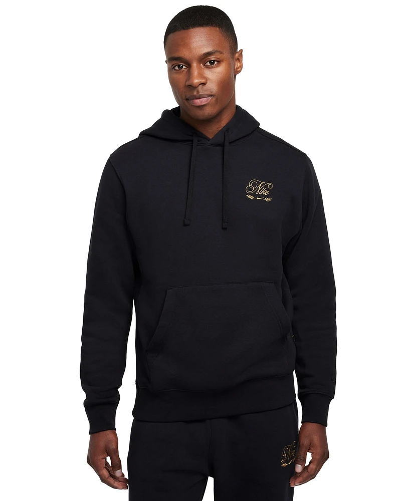 Nike Men's Embroidered Gold Club Logo Hoodie