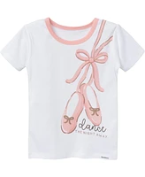 Gerber Toddler Girls Top and Shorts Pajama Sets, 4-Piece, Ballet Slippers