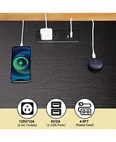 gaomon Nightstand with Charging Station and Led Light