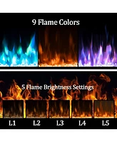 Sugift 40-Inch Electric Fireplace Recessed with Thermostat