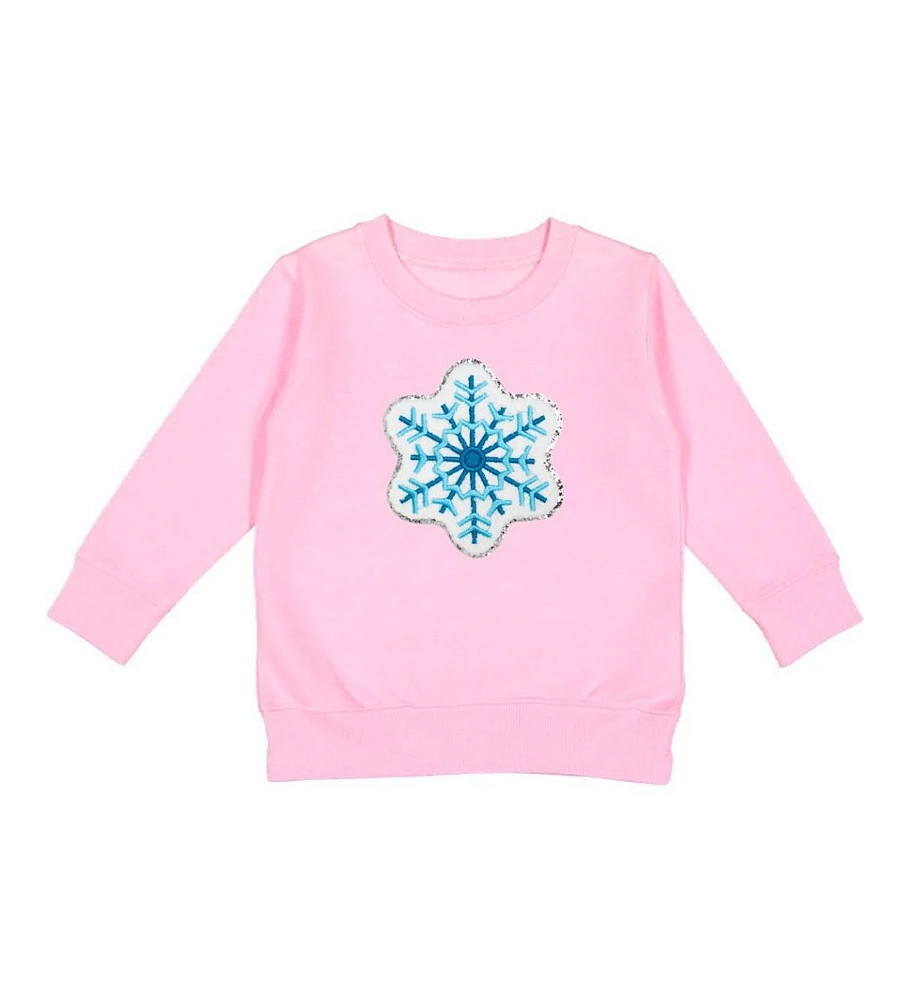 Sweet Wink Toddler Girls Snowflake Patch Sweatshirt