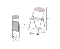 gaomon Folding Chairs 4 Pack, Outdoor & Indoor Event Portable Metal with Cushion