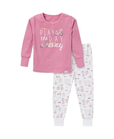 Gerber Toddler Girls Long Sleeve Pajama Set, 2 Piece, Playground