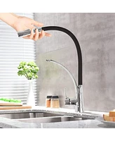 Slickblue Kitchen Faucet with Pull-Out Spray Head, 360° Rotation Swivel Spout