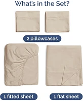 Rayon from Bamboo 4 Piece Deep Pocket Cooling Sheet Set - Full Black